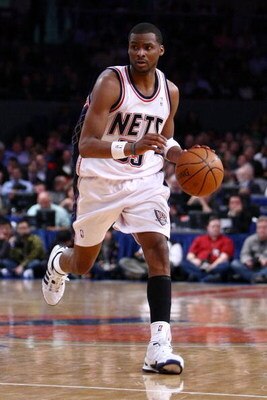 NEW YORK - MARCH 18:  Keyon Dooling #55 of the New Jersey Nets dribbles against the New York Knicks at Madison Square Garden March 18, 2009 in New York City. NOTE TO USER: User expressly acknowledges and agrees that, by downloading and/or using this Photo