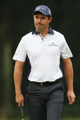 FARMINGDALE, NY - JUNE 19:  Padraig Harrington of Ireland walks off a tee during the continuation of the first round of the 109th U.S. Open on the Black Course at Bethpage State Park on June 19, 2009 in Farmingdale, New York.  (Photo by Nick Laham/Getty I