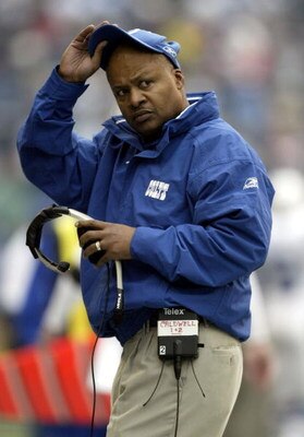 SEATTLE - DECEMBER 24:  Assistant Head Coach Jim Caldwell of the Indianapolis Colts watches his players return to the sideline after kicking a field goal in the first quarter of the Colts' game against the Seattle Seahawks at Qwest Field on December 24, 2