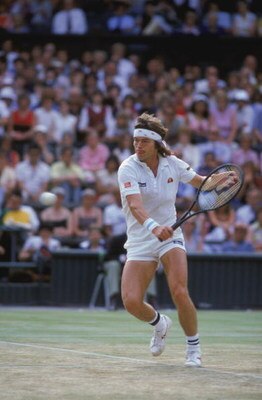 WIMBLEDON - JUNE 1983:  Chris Lewis of New Zealand in action during the Wimbledon Lawn Tennis Championship held in June 1983 at the All England Lawn Tennis and Croquet Club in London. (Photo by Getty Images)