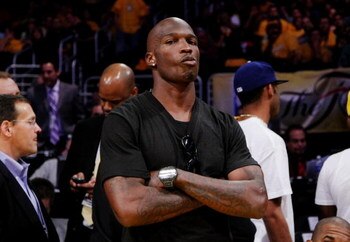 LOS ANGELES, CA - JUNE 4:  NFL player Chad Ochocinco attends game one of the NBA Finals between the Los Angeles Lakers and the Orlando Magic at Staples Center on June 4, 2009 in Los Angeles, California. (Photo by Noel Vasquez/Getty Images)