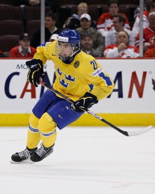OTTAWA, ON - JANUARY 3:  Magnus Svensson Paajarvi #21 of Team Sweden skates during the game against Team Slovakia at the semifinals at the IIHF World Junior Championships at Scotiabank Place on January 03, 2009 in Ottawa, Ontario, Canada.  Team Sweden def