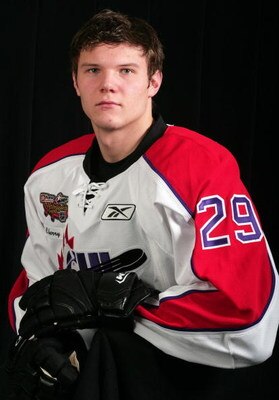 OSHAWA, ON -   Dmitry Kulikov #29 of Team Cherry poses for a head shot prior to the 2009 Home Hardware CHL/NHL Top Prospects Game on wednesday January 14, 2009 at the General Motors Centre in Oshawa, Ontario. Kulikov plays for the Drummondville Voltigeurs