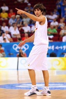 BEIJING - AUGUST 10:  Ricky Rubio #6 of Spain looks on while taking on Greece during the day 2 preliminary game at the Beijing 2008 Olympic Games in the Beijing Olympic Basketball Gymnasium on August 10, 2008 in Beijing, China.  (Photo by Phil Walter/Gett