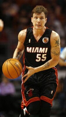 MIAMI - MARCH 9:  Guard Jason Williams #55 of the Miami Heat heads down court against the Minnesota Timberwolves at the American Airlines Arena March 9, 2007 in Miami, Florida. NOTE TO USER: User expressly acknowledges and agrees that, by downloading and/