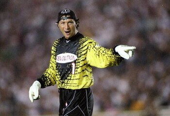 4 Jul 1997:  Walter Zenga of the New England Revolution stands on the field during a game against the Los Angeles Galaxy at the Rose Bowl in Pasadena, California.  The Galaxy won the game 2-0. Mandatory Credit: Jamie Squire  /Allsport