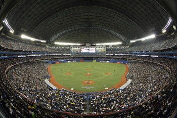 TORONTO - APRIL 6:  A general view of the Opening Day game between the Toronto Blue Jays and the Detroit Tigers at the Rogers Centre April 6, 2009 in Toronto, Ontario.(Photo by: Dave Sandford/Getty Images)
