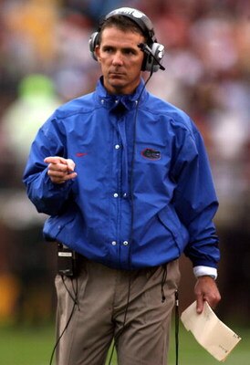 TALLAHASSEE, FL - NOVEMBER 29:  Head coach Urban Meyer of the Florida Gators stands on the sidelines during a game against the Florida State Seminoles at Bobby Bowden Field at Doak Campbell Stadium on November 29, 2008 in Tallahassee, Florida. The Gators 