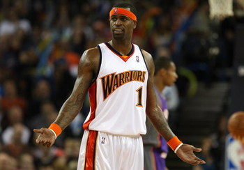 OAKLAND, CA - MARCH 15: Stephen Jackson #1 of the Golden State Warriors is called for his second technical foul and is thrown out of the game by referee Tony Brothers against the Phoenix Suns during an NBA game on March 15, 2009 at Oracle Arena in Oaklan