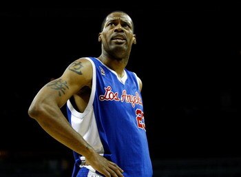 CHARLOTTE, NC - FEBRUARY 09:  Marcus Camby #23 of the Los Angeles Clippers reacts to a call against the Charlotte Bobcats during their game at Time Warner Cable Arena on February 9, 2009 in Charlotte, North Carolina.  NOTE TO USER: User expressly acknowle