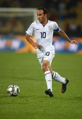 RUSTENBURG, SOUTH AFRICA - JUNE 21:  Landon Donovan of USA runs with the ball during the FIFA Confederations Cup match between Egypt and USA at Royal Bafokeng Stadium on June 21, 2009 in Rustenburg, South Africa.  (Photo by Jamie McDonald/Getty Images)