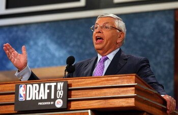 NEW YORK - JUNE 25:  NBA Commissioner David Stern speaks prior to the start of the 2009 NBA Draft at the Wamu Theatre at Madison Square Garden June 25, 2009 in New York City. NOTE TO USER: User expressly acknowledges and agrees that, by downloading and/or