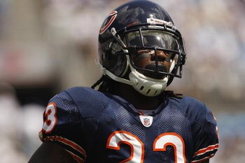 CHARLOTTE, NC - SEPTEMBER 14:  Devin Hester #23 of the Chicago Bears looks on against the Carolina Panthers during their NFL game at Bank of America Stadium in Charlotte, North Carolina on September 14, 2008. (Photo by: Streeter Lecka/Getty Images)