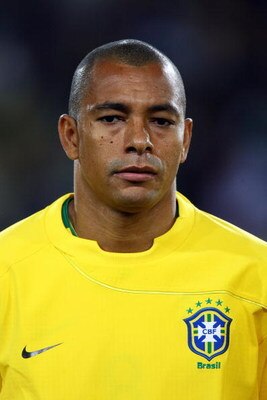 JOHANNESBURG, SOUTH AFRICA - JUNE 25:  Gilberto Silva of Brazil looks on prior to the FIFA Confederations Cup Semi Final match beween Brazil and South Africa at Ellis Park on June 25, 2009 in Johannesburg, South Africa.  (Photo by Alex Livesey/Getty Image