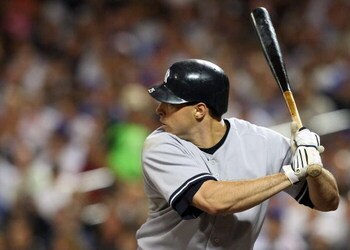 NEW YORK - JUNE 26:  Mark Teixeira #25 of the New York Yankees bats against the New York Mets on June 26, 2009 at Citi Field in the Flushing neighborhood of the Queens borough of New York City.  (Photo by Jim McIsaac/Getty Images)
