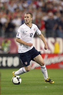 NASHVILLE, TN - APRIL 1:  Michael Bradley #12 of the United States looks to set up a play during a FIFA 2010 World Cup Qualifying match against Trinidad and Tobago on April 1, 2009 at LP Field in Nashville, Tennessee. The United States defeated Trinidad a