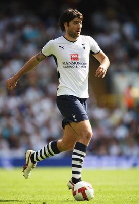 LONDON - MAY 02: Vedran Corluka of Tottenham Hotspur in action during the Barclays Premier League match between Tottenham Hotspur and West Bromwich Albion at White Hart Lane on May 2, 2009 in London, England.  (Photo by Bryn Lennon/Getty Images)