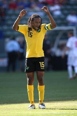 CARSON, CA - JULY 3:  Ricardo Gardner #15 of Jamaica reacts after missing a shot on goal against Canada in the CONCACAF Gold Cup at The Home Depot Center on July 3, 2009 in Carson, California. Canada won 1-0.  (Photo by Stephen Dunn/Getty Images)