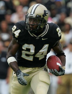 WEST LAFAYETTE, IN - SEPTEMBER 20:  Running back Kory Sheets #24 of the Purdue Boilermakers during play against the Central Michigan Chippewas at Ross-Ade Stadium on September 20, 2008 in West Lafayette, Indiana.  (Photo by Ronald Martinez/Getty Images)