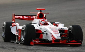 SAKHIR, BAHRAIN - APRIL 15:  Giorgio Pantano of Italy and Campos Racing competes during the GP2 Series race held before the Bahrain Formula One Grand Prix at the Bahrain International Circuit on April 15, 2007 in Sakhir, Bahrain.  (Photo by Paul Gilham/Ge