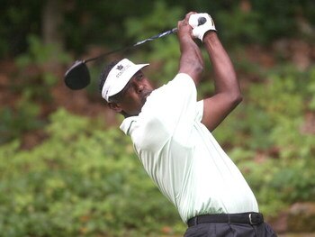 CROMWELL, CT - JUNE 26: Vijay Singh of Fiji watches the flight of his drive during round two of the 2009 Travelers Championship at TPC River Highlands on June 26, 2009 in Cromwell, Connecticut. (Photo by Jim Rogash/Getty Images)