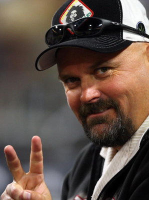 SAN DIEGO, CA - MARCH 31:  Retired MLB Pitcher David Wells looks on from the stands during the Houston Astros against the San Diego Padres during their Opening Day Game at Petco Park March 31, 2008 in San Diego, California.  (Photo by Donald Miralle/Getty