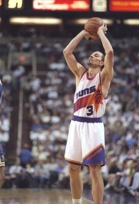 28 Mar 1997: Guard Rex Chapman of the Phoenix Suns shoots the ball during a game against the Golden State Warriors at the America West Arena in Phoenix, Arizona. The Suns won the game 122-115 in overtime.