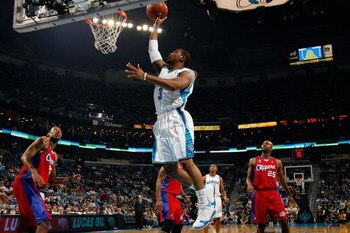 NEW ORLEANS - JANUARY 09:  Chris Paul #3 of the New Orleans Hornets goes up for a shot against the Los Angeles Clippers on January 9, 2009 at the New Orleans Arena in New Orleans, Louisiana.  NOTE TO USER: User expressly acknowledges and agrees that, by d