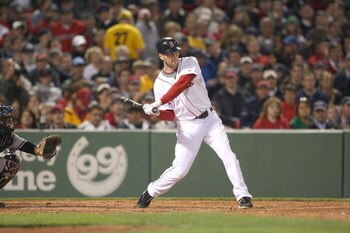 BOSTON - JUNE 11: Jason Bay #44 of the Boston Red Sox makes contact against the New York Yankees at Fenway Park on June 11, 2009 in Boston, Massachusetts.  (Photo by Jim Rogash/Getty Images)