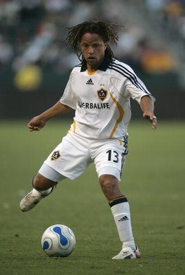 CARSON, CA - SEPTEMBER 23:  Cobi Jones #13 of the Los Angeles Galaxy handles the ball during the game against FC Dallas on September 23, 2007 at the Home Depot Center in Carson, California . (Photo by Jeff Gross/Getty Images)