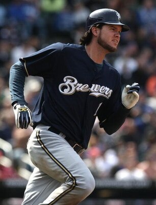 NEW YORK - APRIL 19:  Corey Hart #1 of the Milwaukee Brewers runs the bases against the New York Mets at Citi Field on April 19, 2009 in the Flushing neighborhood of the Queens borough of New York City.  (Photo by Nick Laham/Getty Images)