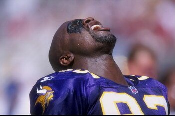 5 Oct 1997:  John Randle #93 of the Minnesota Vikings looks on during a game against the Arizona Cardinals at the Sun Devil Stadium in Tempe, Arizona. The Vikings defeated the Cardinals 20-19. Mandatory Credit: Stephen Dunn  /Allsport