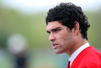 FLORHAM PARK, NJ - MAY 02:  Quarterback Mark Sanchez #6 of the New York Jets looks on during minicamp on May 2, 2009 at the Atlantic Health Jets Training Center in Florham Park, New Jersey.  (Photo by Jim McIsaac/Getty Images)