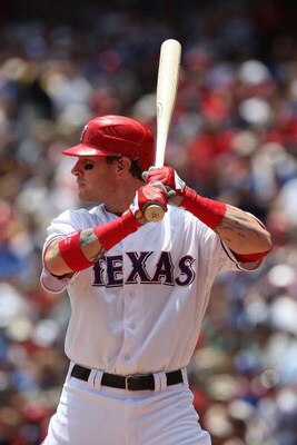 ARLINGTON, TX - MAY 25:  Josh Hamilton #32 of the Texas Rangers on May 25, 2009 at Rangers Ballpark in Arlington, Texas.  (Photo by Ronald Martinez/Getty Images)
