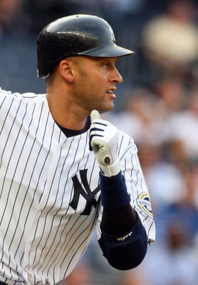 NEW YORK - JULY 01:  Derek Jeter #2 of the New York Yankees looks on against the Seattle Mariners on July 1, 2009 at Yankee Stadium in the Bronx borough of New York City.  (Photo by Jim McIsaac/Getty Images)