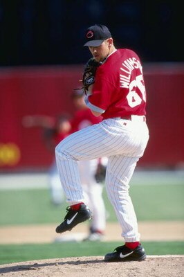 8 Mar 1999:  Pitcher Scott Williamson #66 of the Cincinnati Reds pitching the ball during the Spring Training game against the Pittsburgh Pirates at the Ed Smith Stadium in Sarasota, Florida. The Pirates defeated the Reds 3-2.