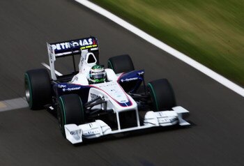 NORTHAMPTON, UNITED KINGDOM - JUNE 20:  Nick Heidfeld of Germany and BMW Sauber drives during final practice prior to qualifying for the British Formula One Grand Prix at Silverstone on June 20, 2009 in Northampton, England.  (Photo by Clive Mason/Getty I