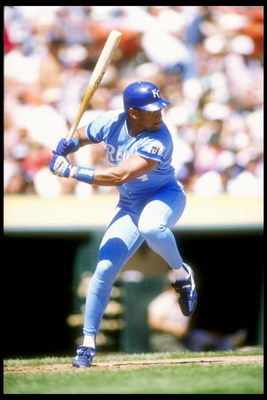 1990: Outfielder Danny Tartabull of the Kansas City Royals in action during a game at Royals Stadium in Kansas City, Missouri. Mandatory Credit: Otto Greule /Allsport