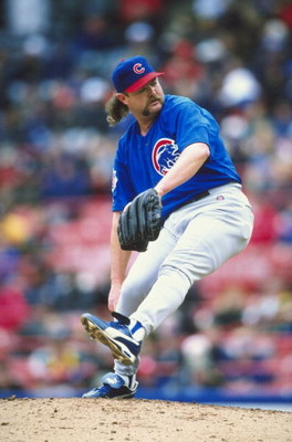 18 Apr 1999: Pitcher Rod Beck #47 of the Chicago Cubs winds back to throw the ball during the game against the Milwaukee Brewers at the County Stadium in Milwaukee, Wisconsin. The Cubs defeated the Brewers 6-5. Mandatory Credit: Matthew Stockman /Allspor