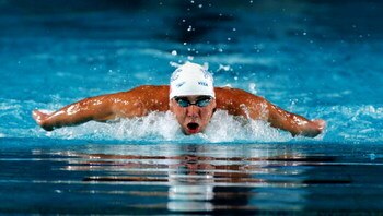 INDIANAPOLIS - JULY 8: Michael Phelps swims en route to winning the men's 200 meter butterfly final on Day Two of the 2009 ConocoPhillips Nationals Championships & World Championship Trials on July 8, 2009 at the Indiana University Natatorium in Indianapo