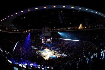 ORLANDO, FL - JUNE 11:  A general view during player introductions before the Los Angeles Lakers take on the Orlando Magic in Game Four of the 2009 NBA Finals on June 11, 2009 at Amway Arena in Orlando, Florida.  NOTE TO USER:  User expressly acknowledges