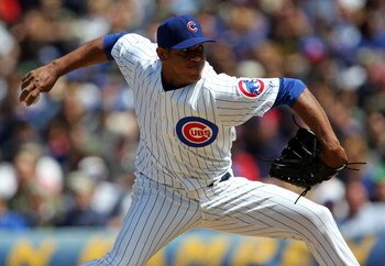CHICAGO - MAY 16: Carlos Marmol #49 of the Chicago Cubs throws the ball against the Houston Astros on May 16, 2009 at Wrigley Field in Chicago, Illinois. The Cubs defeated the Astros 5-4. (Photo by Jonathan Daniel/Getty Images)