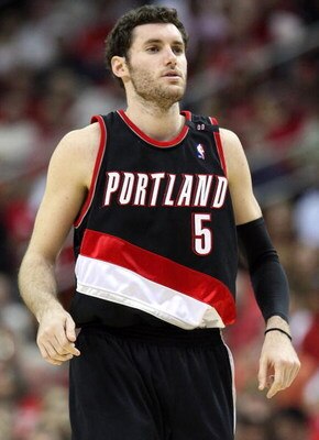 HOUSTON - APRIL 26:  Guard Rudy Fernandez #5 of the Portland Trail Blazers during play against the Houston Rockets in Game Four of the Western Conference Quarterfinals during the 2009 NBA Playoffs at Toyota Center on April 26, 2009 in Houston, Texas. NOTE