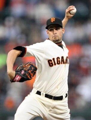 SAN FRANCISCO - SEPTEMBER 7:  Jonathan Sanchez #53 of the San Francisco Giants pitches against the Los Angeles Dodgers at AT&T Park September 7, 2007 in San Francisco, California.   (Photo by Jed Jacobsohn/Getty Images)