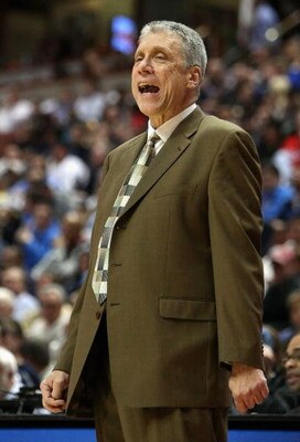 ANAHEIM, CA - DECEMBER 13:  Head coach Jerry Wainwright of the DePaul Blue Demons reacts during the John R. Wooden Classic game against the UCLA Bruins at Honda Center on December 13, 2008 in Anaheim, California. The Bruins defeated the Blue Demons 72-54.