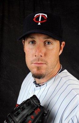 FORT MYERS, FL - FEBRUARY 23: Joe Nathan #36 of the Minnesota Twins poses during photo day at the Twins spring training complex on February 23, 2008 in Fort Myers, Florida. (Photo by Rob Tringali/Getty Images)