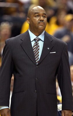 MILWAUKEE - MARCH 1: Head coach John Thompson III of the Georgetown Hoyas gives instructions to his team against the Marquette Golden Eagles at the Bradley Center March 1, 2008 in Milwaukee, Wisconsin. Georgetown defeated Marquette 70-68 in overtime. (Pho
