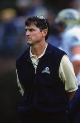 28 Oct 2000:  Head Coach Walt Harris of the Pittsburgh Panthers watches from the sidelines dring the game against the Virginia Tech Hokies in Blacksburg, Virginia. The Hokies defeated the Panthers 37-34.Mandatory Credit: Scott Halleran  /Allsport