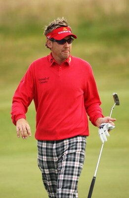 TURNBERRY, SCOTLAND - JULY 14:  Ian Poulter of England looks on during a practice round prior to the 138th Open Championship on July 14, 2009 on the Ailsa Course, Turnberry Golf Club, Turnberry, Scotland.  (Photo by Andrew Redington/Getty Images)