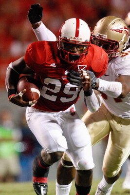 RALEIGH, NC - OCTOBER 16:  Jamelle Eugene #29 of the North Carolina State Wolfpack carries the ball during the game against the Florida State Seminoles at Carter-Finley Stadium on October 16, 2008 in Raleigh, North Carolina.  (Photo by Kevin C. Cox/Getty 